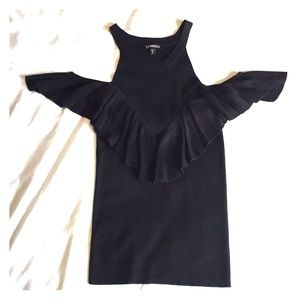 NWOT Express Knit Flutter Off the Shoulder Top